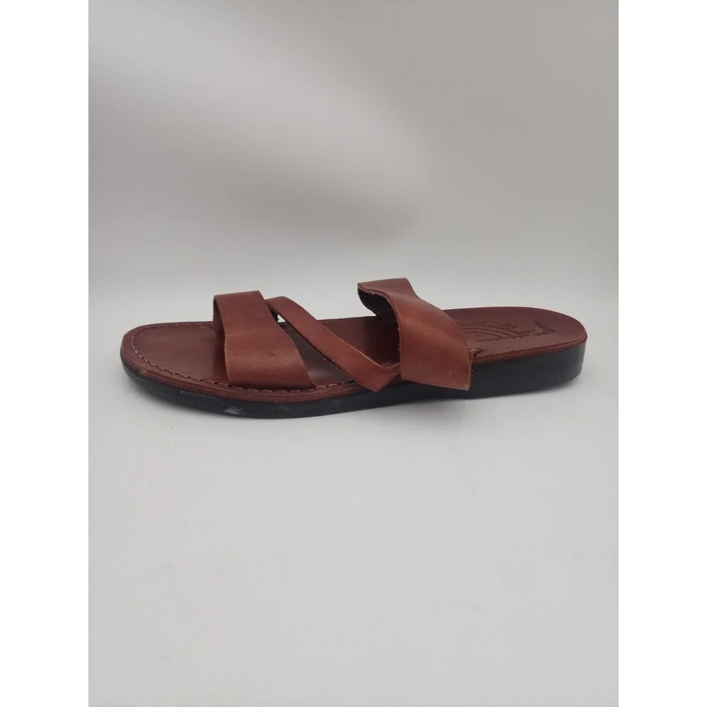 100% Leather Old Abraham Jerusalem Artisan Handmade Jesus Sandals EU 46 US 12